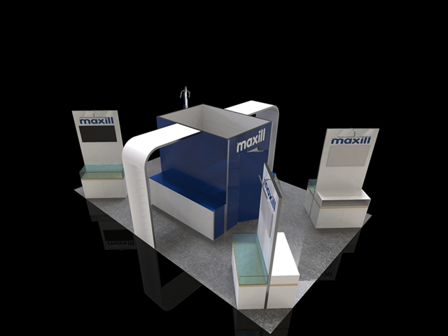 Stand espositivo modulare personalizzato in alluminio pieghevole 3x3