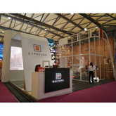 Esposizioni riutilizzabili di progettazione della fiera commerciale dello stand della mostra riutilizzabile della costruzione facile