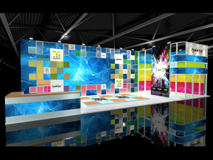 Sistema serie M con schermo a led Attrezzatura per stand fieristico usata